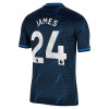 Koszulka Chelsea James 24 Wyjazdowe 2023-24 Koszulki Piłkarskie Krótki Rękaw